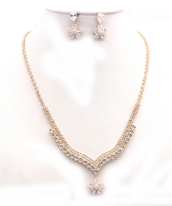 Crystal Rhinestone Jewelry Set for Women NB300623 GOLD CL